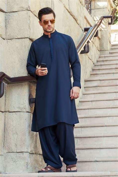 dark blue color shalwar kameez mens